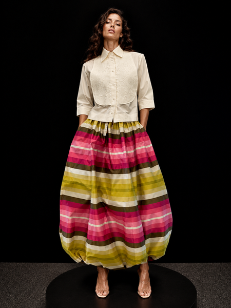 Stripe Bubble Skirt