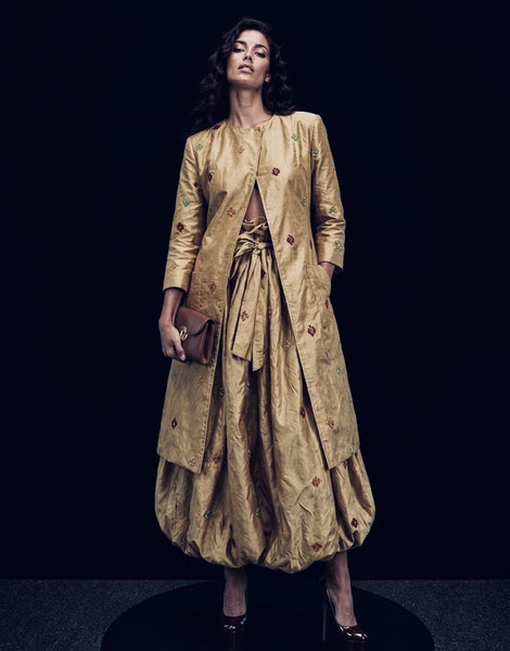 Gold Embroidery Travel Coat