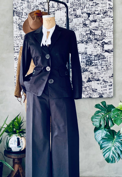 SAFARI, NOTCHED LAPEL, SINGLE BREASTED JACKET + PANT