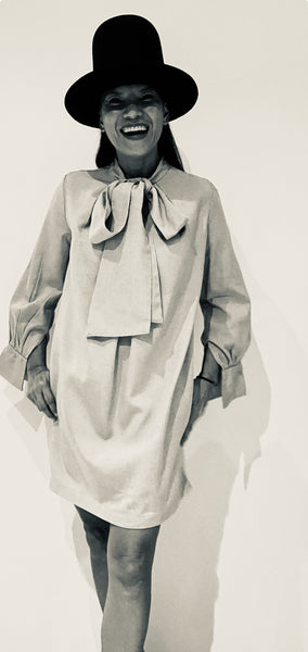 TIE NECK DRESS